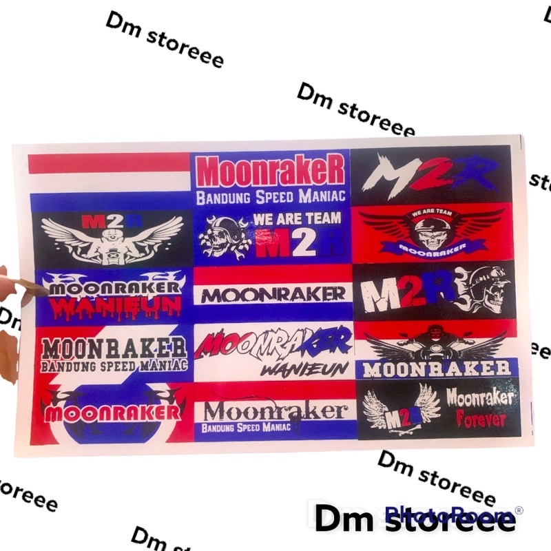 viral sticker tempel genk moonraker anti air / stiker helm lemari kaca dinding