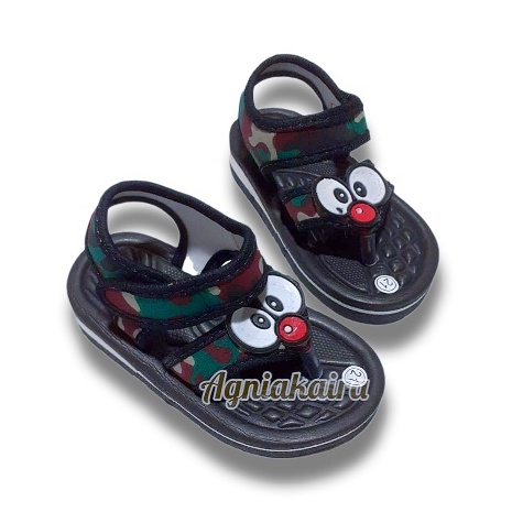 Sandal Gunung Anak Bayi Laki-Laki Motif TNI Terbaru High Qualitty Slippers