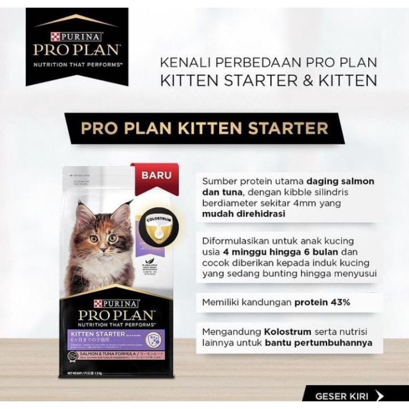 PROPLAN KITTEN STATER 1KG REPACK SALMON TUNA FORMULA