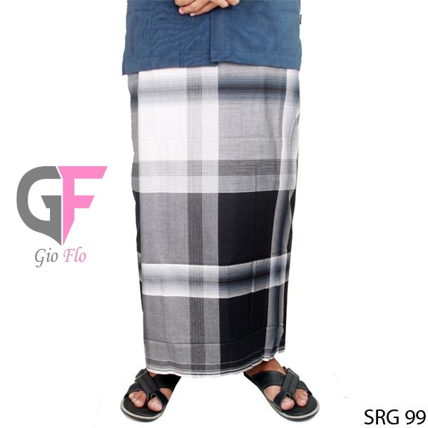 GIOFLO Sarung Muslimin Modis White Black / SRG 99