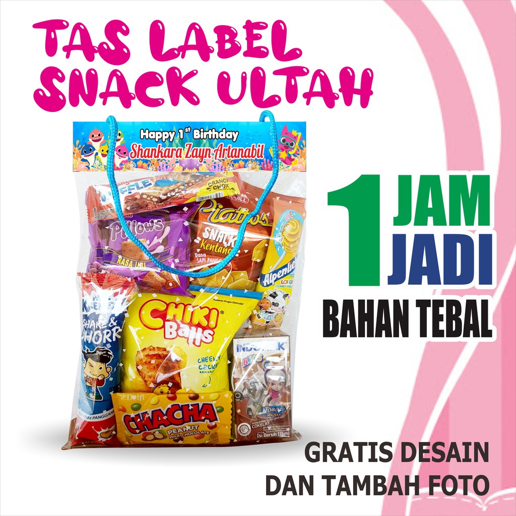 

Tas Snack Idul Fitri Tas Label Ultah Jajan Snack Plastik Ulang Tahun model CUSTOM
