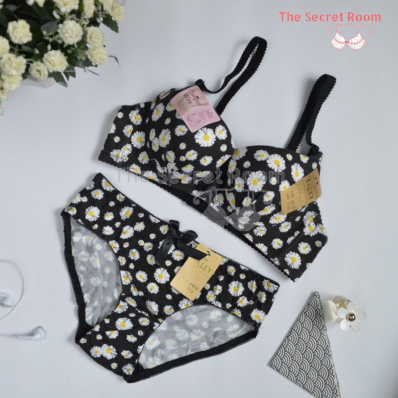 TALLY BRA BH SET CD CELANA DALAM 712 I SIZE 34-38 I ADA KAWAT I BUSA TIPIS I CUP B