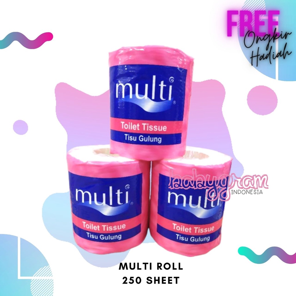 Tissue MULTI ROLL - Tisu Gulung Toilet - Tissue 2 ply 250 sheet