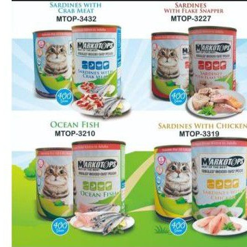 Makanan Kucing Markotop Kaleng 400gr All Varian / Wet food / Markotops Makanan Basah