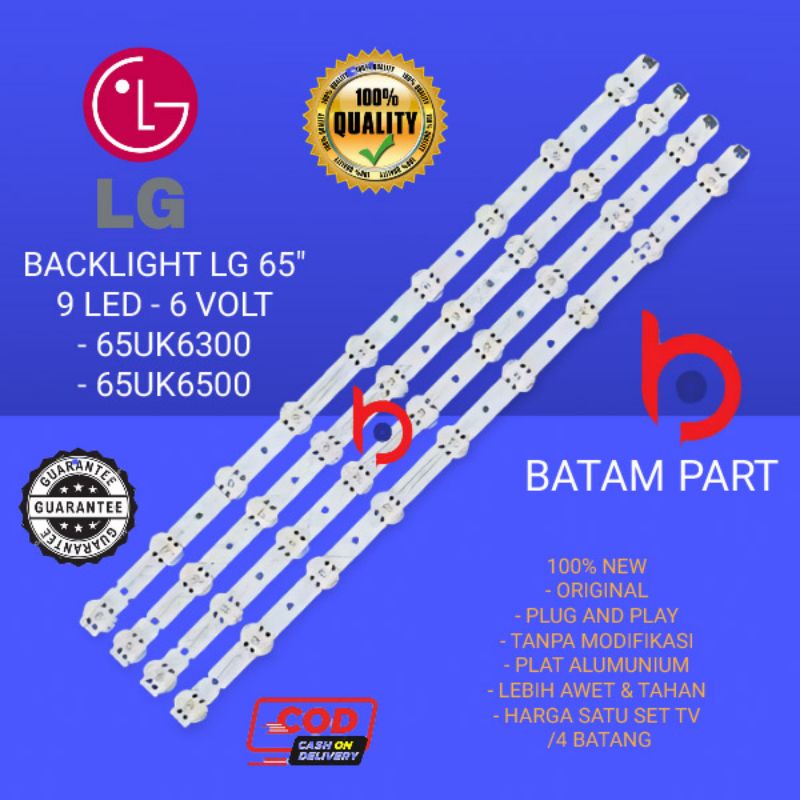 BL LAMPU LATAR BACKLIGHT TV LED LG 65UK6300 - 65UK6500 PTE