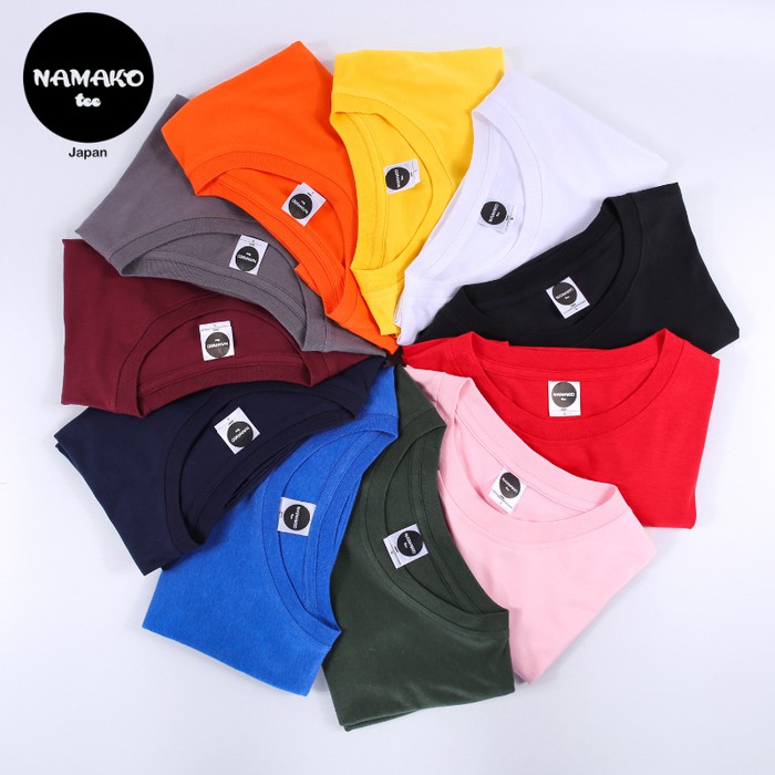 Namako Tee / Kaos Polos / Tshirt / Baju Murah / Kaos Premium / Oblong - Merah Muda, Xs Op294