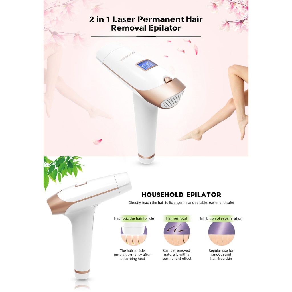 2in1 IPL laser Hair Removal Perontok Bulu Permanent Alat T009i T009 Penghilang bulu TANPA SAKIT