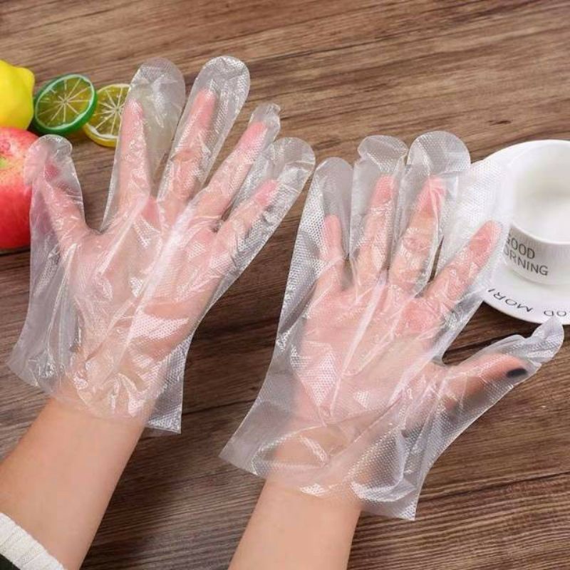 Sarung tangan plastik isi 100 pcs sekali pakai / plastik gloves / Hand gloves sekali pakai