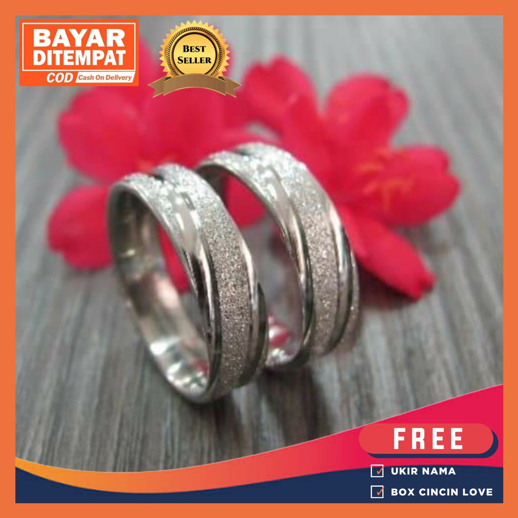 [BEST SELLER] CINCIN COUPLE PRIA WANITA TUNANGAN / NIKAH / KAWIN / PASANGAN / ANTI KARAT TITANIUM