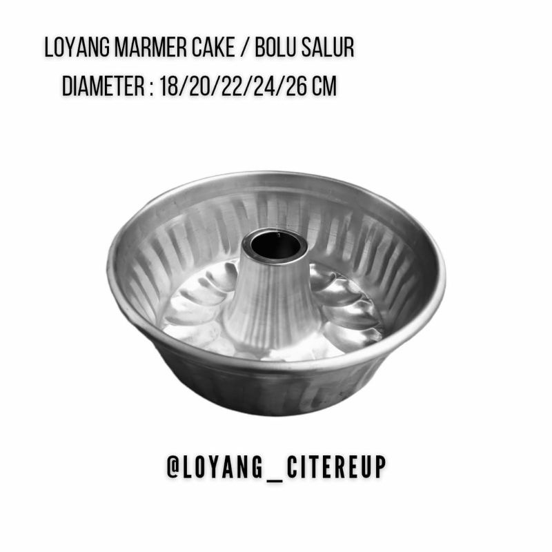 LOYANG MARMER CAKE / BOLU SALUR PRESS UK 18/20/22/24/26 CM ALUMUNIUM