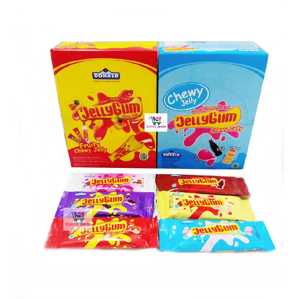 

Jelly Gum Fruity / Yoghurt Chewy Jelly (isi 24pcs)