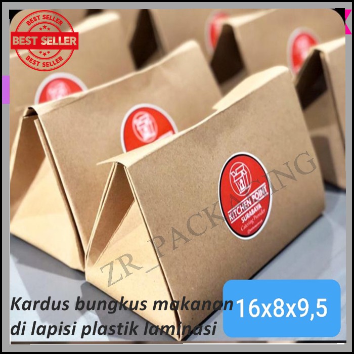 

Kardus/bungkusnasi/kraft/plastik/laminasi/polos/coklat