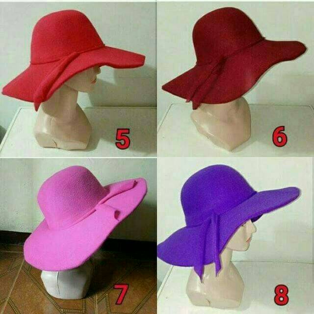 Floppy hat bludru / Topi pantai dewasa