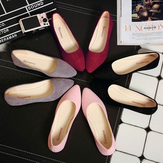 Image of Flatshoes Wanita Polos 01 Sepatu Flat Suede lembut