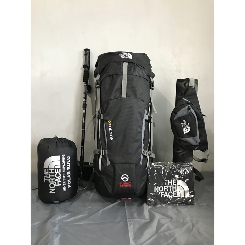 Paketan carriel tnf elektra 60-70 liter lokal lengkap siap nanjak