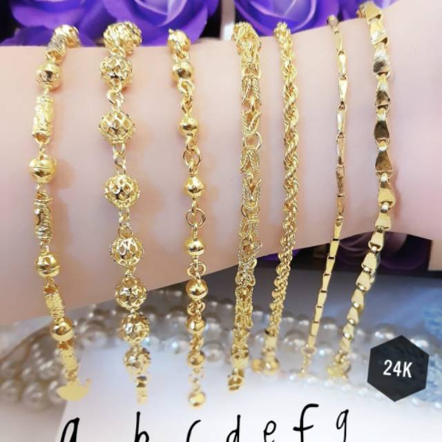 Xuping gelang lapis emas 24k 1114h