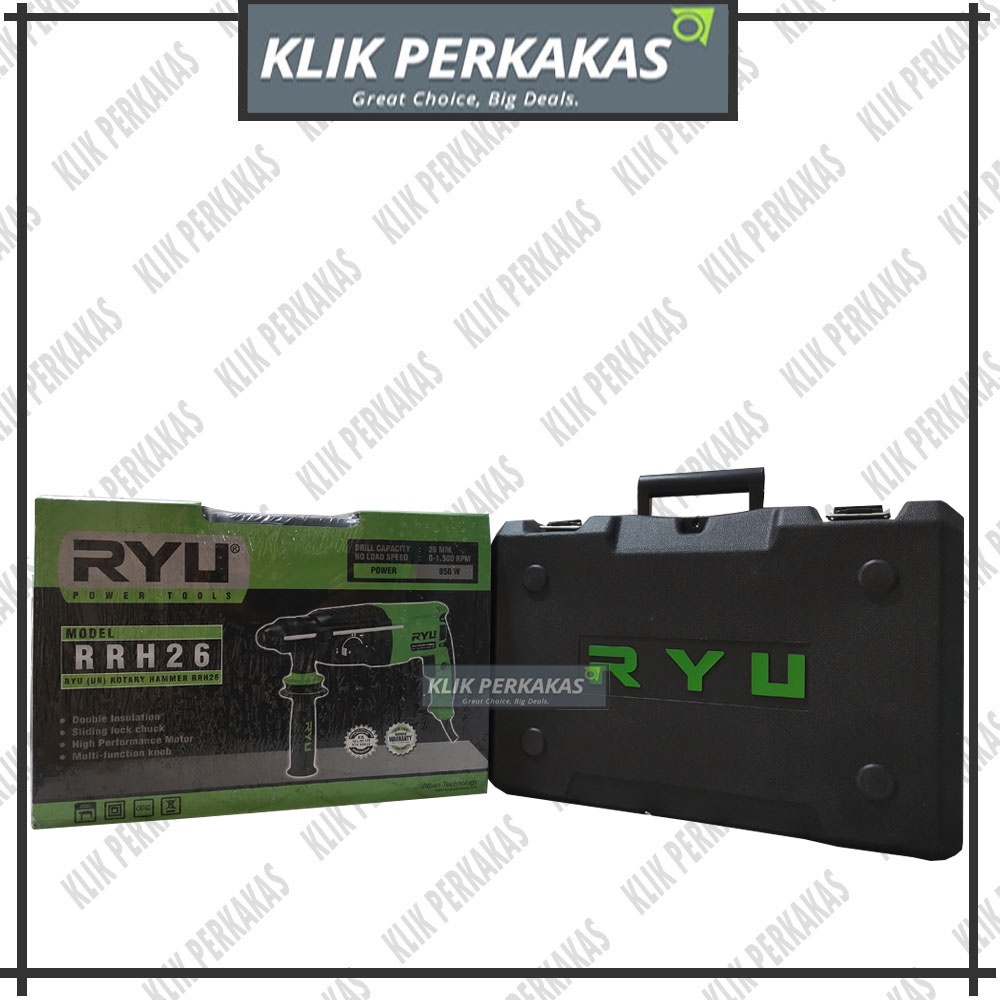 RYU MESIN BOR TEMBOK BOBOK BETON RYU RRH 26 / ROTARY HAMMER RYU RRH26