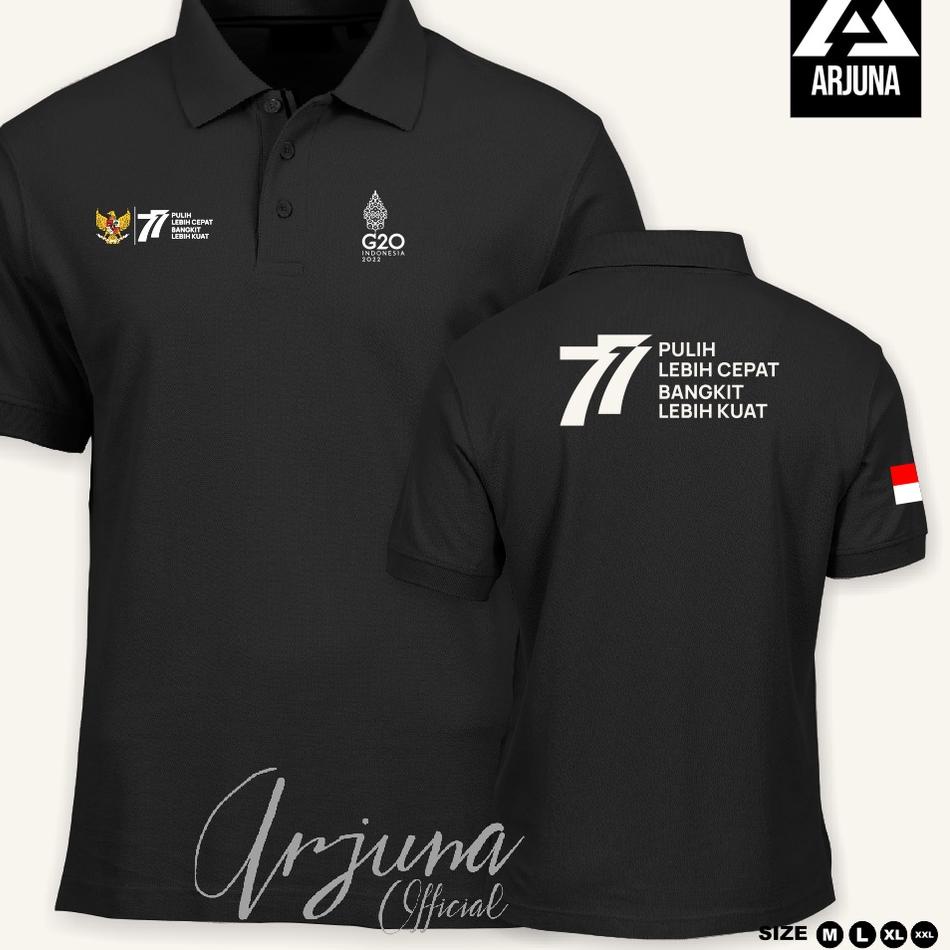 POLOSHIRT / KAOS POLO DIRGAHAYU HUT RI KE 77 V3 KAOS 17 AGUSTUS INDONESIA/  INDONESIA  PULIH LEBIH C