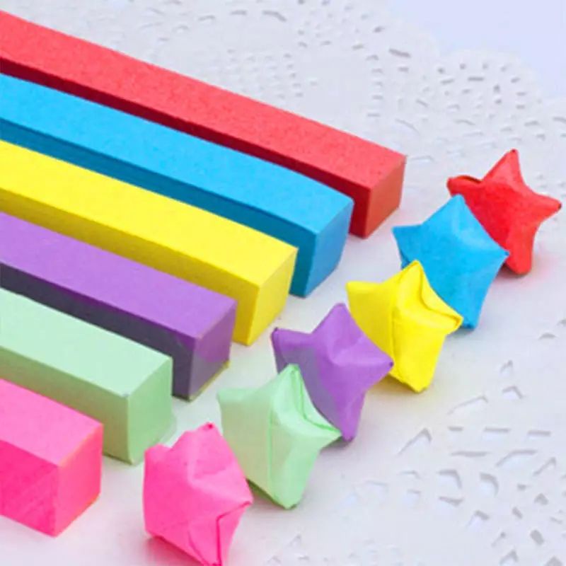 Bayluna | 540/1030/1350lbr DIY Kertas Origami Star Bintang 27 warna 21x1cm Warna Warni Rainbow Art Craft