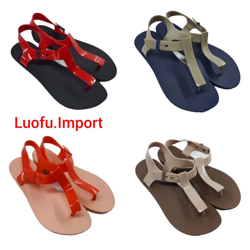 COD Luofu F-2312 RI Size 36 - 40 Flip Flop Sandal Import Wanita Terbaru Sendal Jepit Jelly Cewek Ori