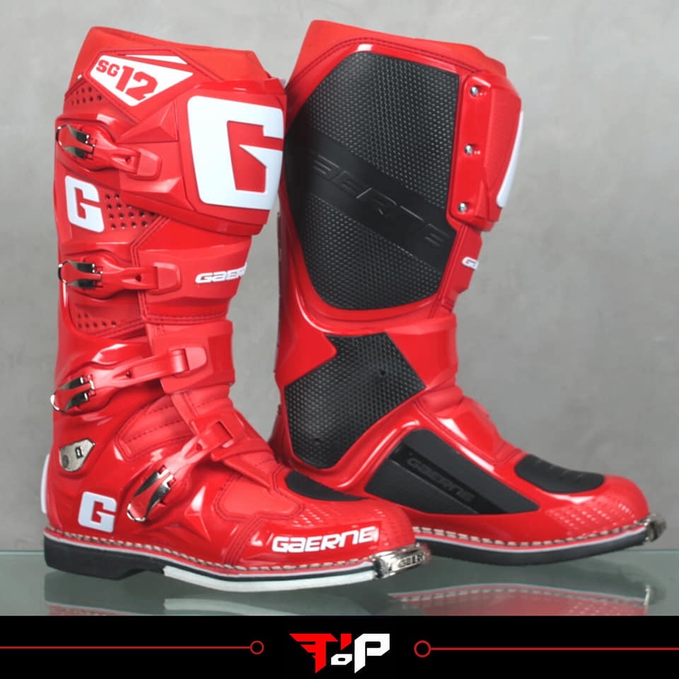 (2021)GAERNE BOOTS SG12 SOLID RED SEPATU TRAIL MOTOCROSS