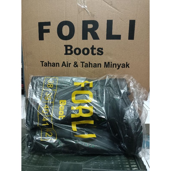 SEPATU BOOT FORLI HITAM PILIH NOMOR PILIH MODEL TINGGI DAN PENDEK