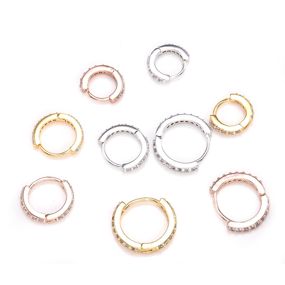 【TERSEDIA &amp; COD】  Anting Tindik Hidung Simpel Warna Rose Gold / Emas / Silver Ukuran 6-10mm