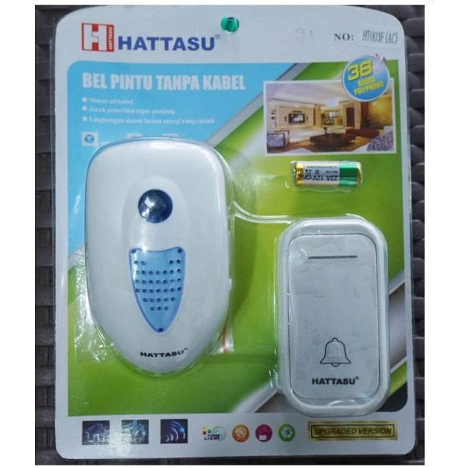 Bel Pintu Tanpa Kabel Hattasu (AC) HT003F