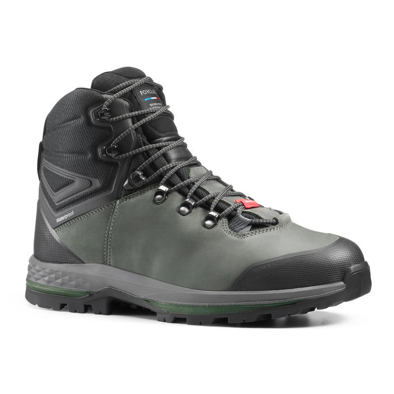 FORCLAZ TREK100 Sepatu Boot Kulit Pria Sol Fleksibel Hiking Trekking