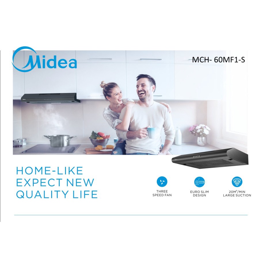 Midea Cooker Hood MCH-60MF1-B Black