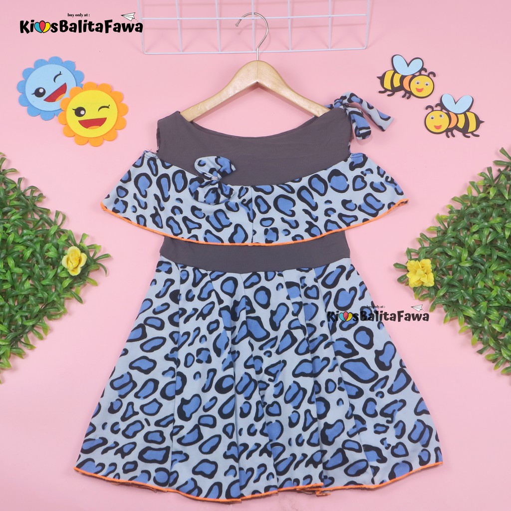 Dress Rachel uk 4-5 Tahun / Dres Model Baju Anak Perempuan Gaun Pesta Polos Motif Export Quality