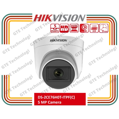 CAMERA INDOOR I CAMERA CCTV HIKVISION DS-2CE76H0T-ITPF - 5MP