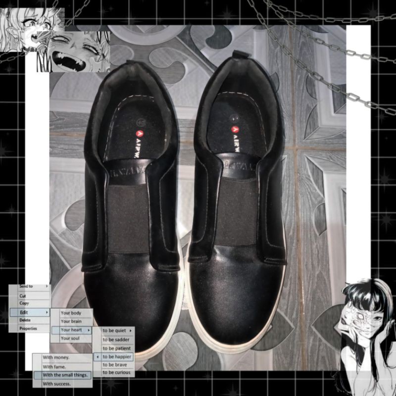 preloved slip on airwalk hitam uk39