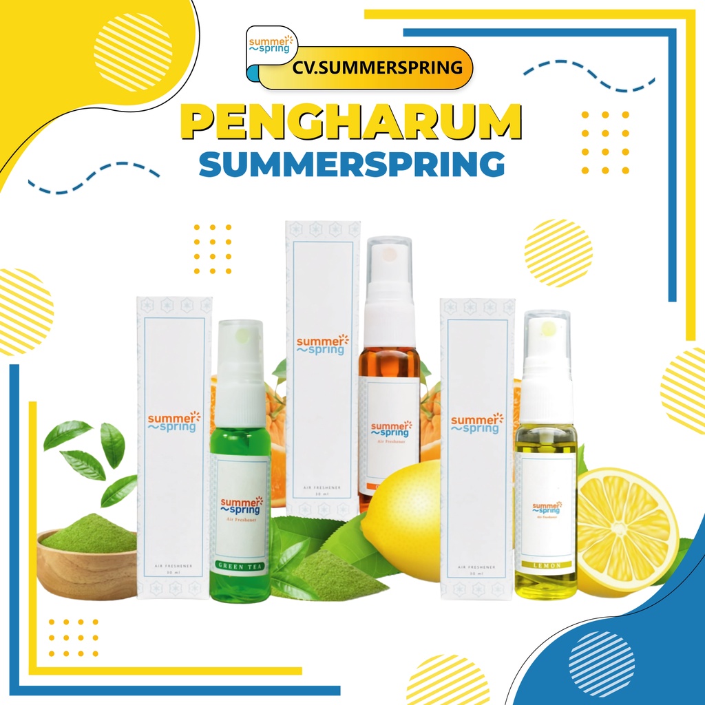 Summer Spring - Spray - Pengharum Pewangi Parfum Ruangan Mobil Toilet Ruang Tamu Dapur Lemari Pakaian Kamar Mandi Tidur Closet Wc - 30ml