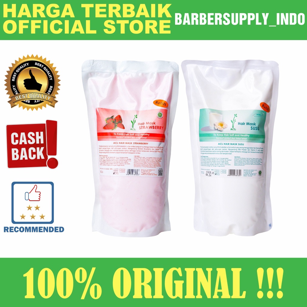 ACL HAIR MASK BARBER SALON SPA REFIL 1000gr HAIRMASK AROMATIC MURAH