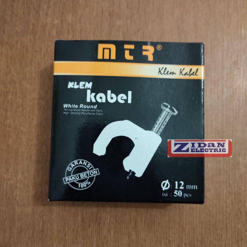 Klem Kabel Paku Beton No 6 7 8 9 10 12 / Cable Clip Ukuran 6mm 7mm 8mm 9mm 10mm 12mm