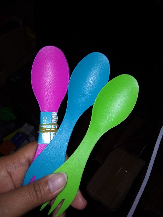 Technoplast Spoon Fork 2in1 Tropical Sendok Garpu 6pcs