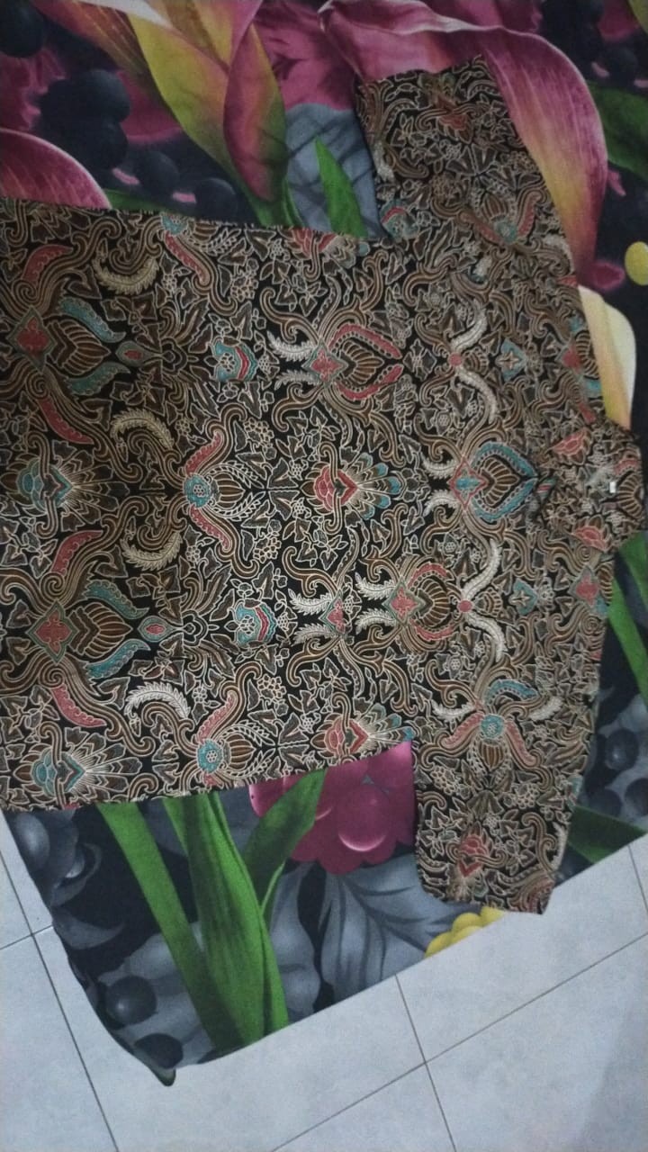 Kemeja Batik Lengan Pendek Hrb026 Kenongo Hem Pendek Padi Murah Keren M L Xl Batik Pria Wajik Biru