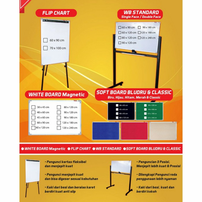 

TULIS-ALAT- PAPAN TULIS + SPIDOL + PENGHAPUS WHITE BOARD + MAGNET WARNA -ALAT-TULIS.