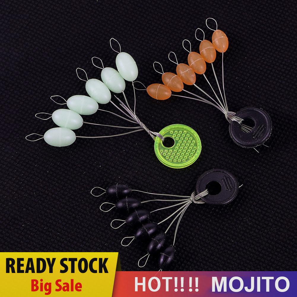 60pcs / Set 10 Grup Space Beans Stopper Bahan Silikon Untuk Umpan Pancing