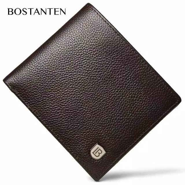 Dompet pria BOSTANTEN dopmet lipat pria kulit asli 