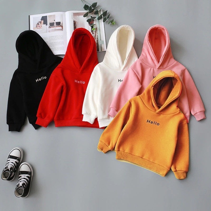 Sweater Hoodie Anak Helo Sweater Fleece Baju Anak Murah Unisex