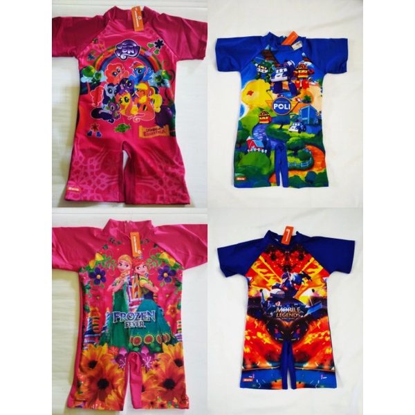 Baju renang anak TK SD swimming wear swimsuit ukuran 5 6 7 8 th xxl 3l 4l