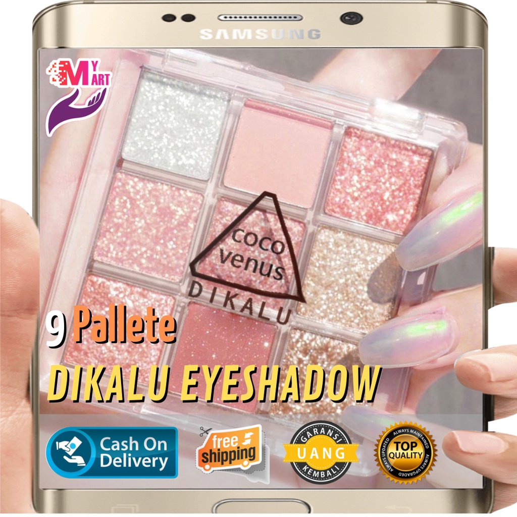 DIKALU Eyeshadow Korean 9 Palette - Eyeshadow 9 Palet - Eyeshadow Waterproof