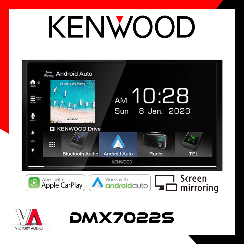 Head Unit Double Din KENWOOD DMX7022S DMX 7022 S 7 Inch Bluetooth Apple Carplay Android Auto USB Mir
