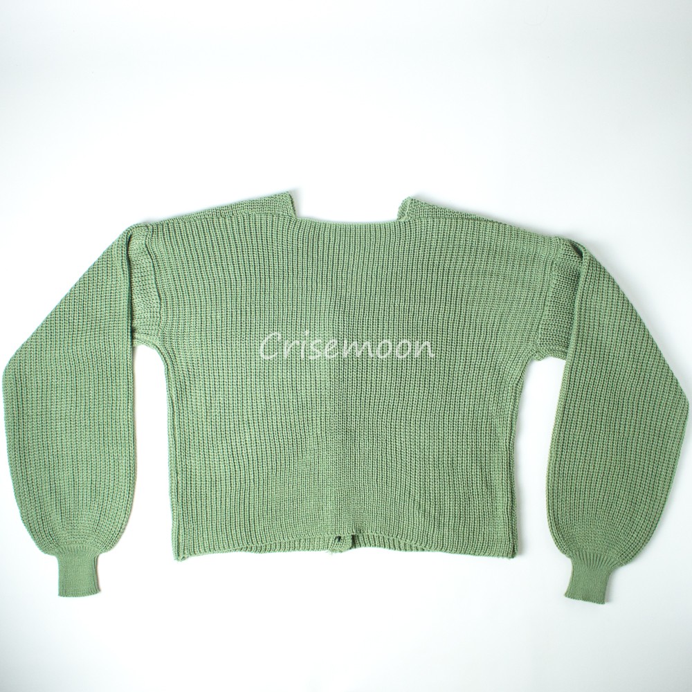 Vina Knitted Cardigan Rajut Kancing Oversize Tangan Balon-2
