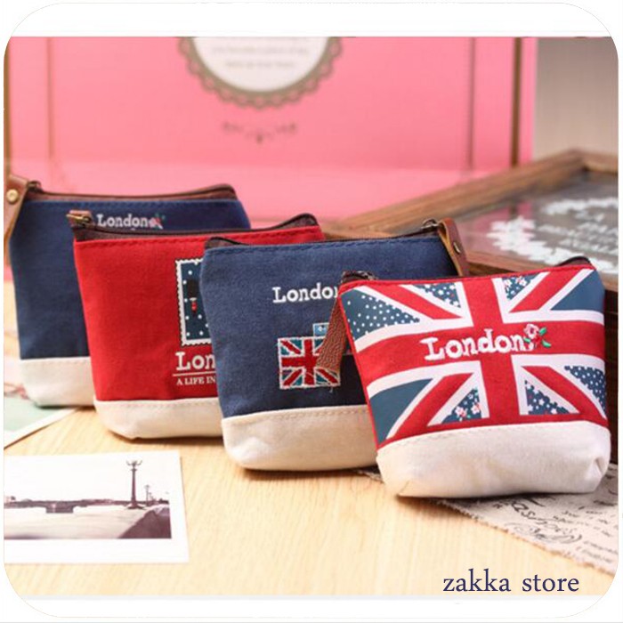 Tas Coin Bag Tas Zakka England Style Dompet Mini Bag