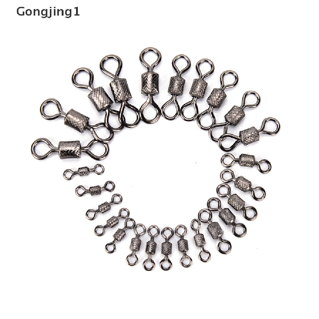 Gongjing1 50 Pcs knurling swivel Konektor Kail Pancing