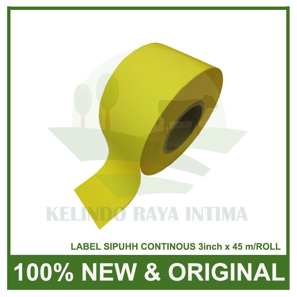 

PROMO LABEL BARCODE PVC 3x3 INCH KUNING SIPUHH CONTINOUS STANDARD KEHUTANAN