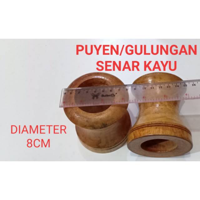 PUYEN KAYU GULUNGAN SENAR KAYU TEBAL DIAMETER 8CM